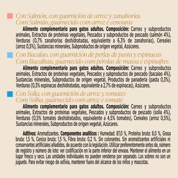 PURINA® GOURMET® SOUP ROYALE con Salmón, Bacalao y Solla