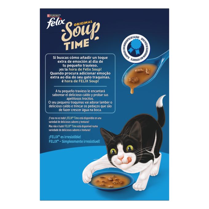 PURINA® FELIX® Soup Time Original con Bacalao