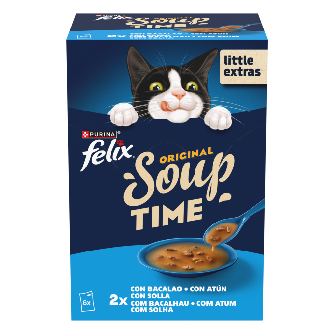 PURINA® FELIX® Soup Time Original con Bacalao