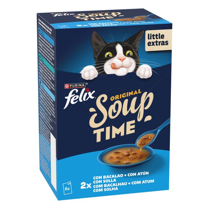 PURINA® FELIX® Soup Time Original con Bacalao