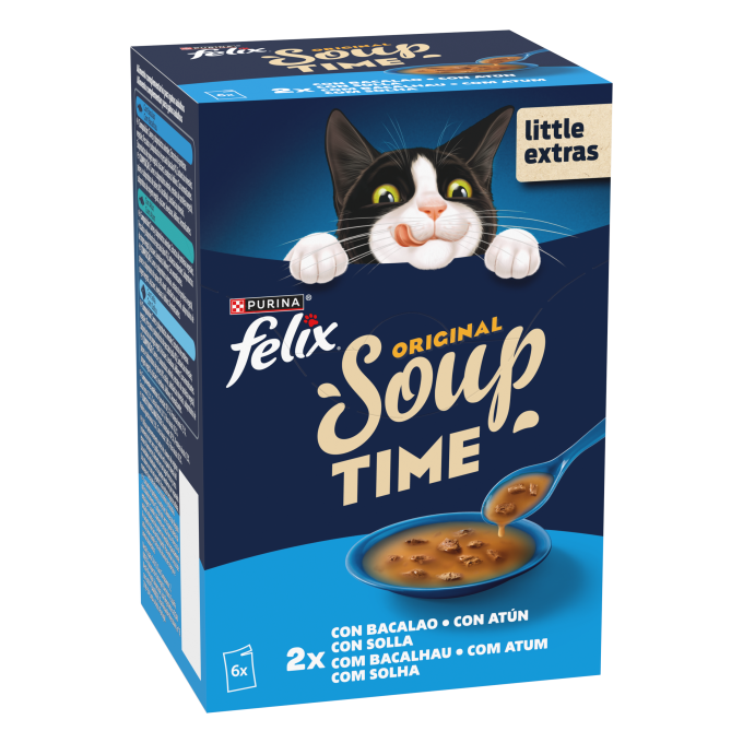 PURINA® FELIX® Soup Time Original con Bacalao
