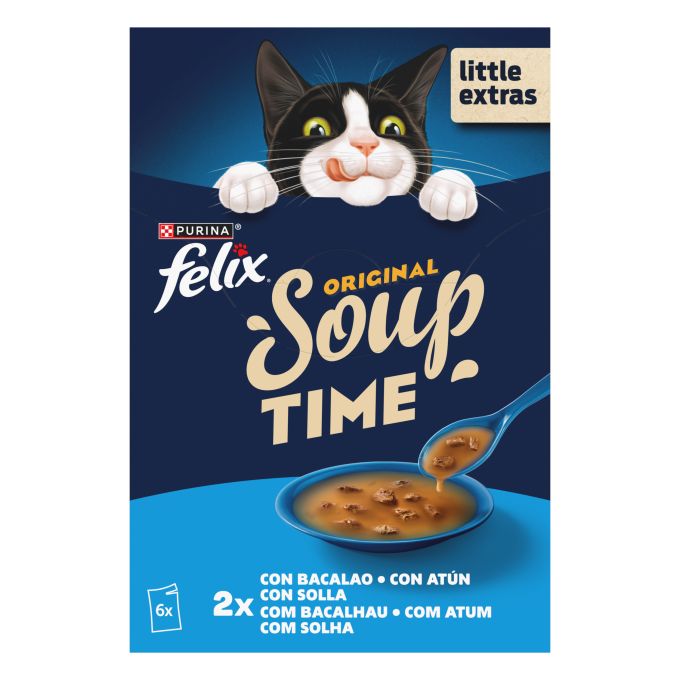 PURINA® FELIX® Soup Time Original con Bacalao