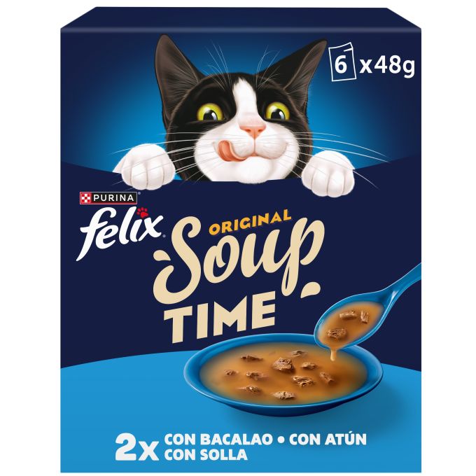 PURINA® FELIX® Soup Time Original con Bacalao