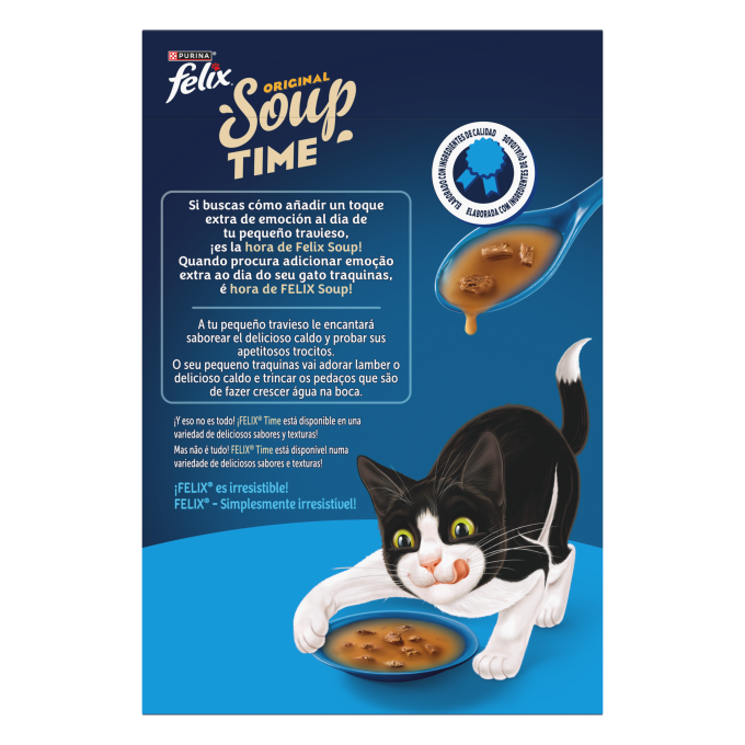 PURINA® FELIX® Soup Time Original con Bacalao
