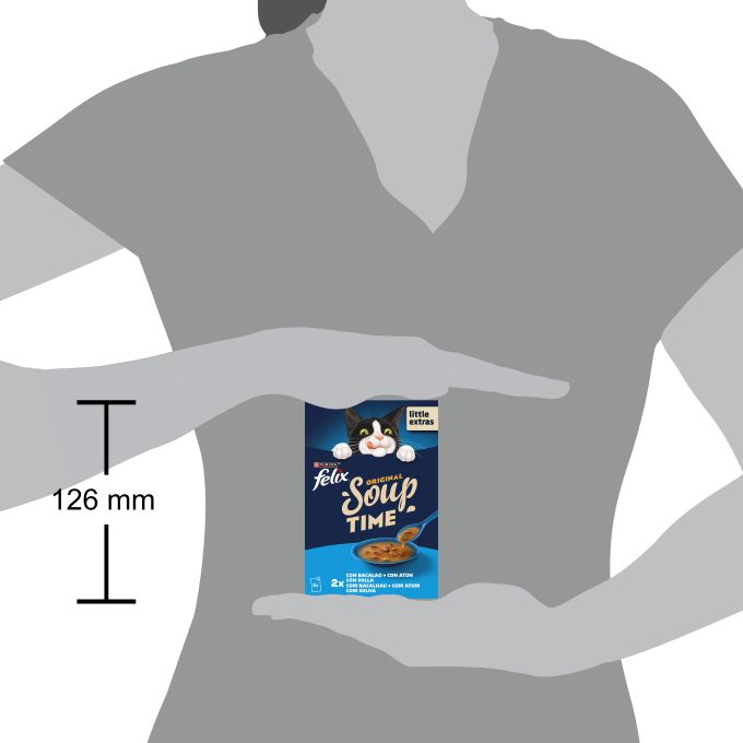 PURINA® FELIX® Soup Time Original con Bacalao