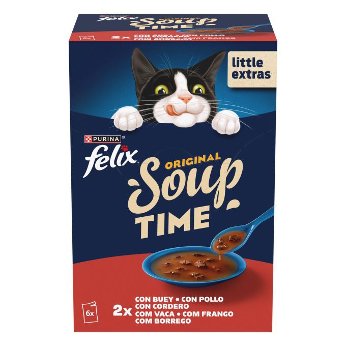 PURINA® FELIX® Soup Time Original con Buey