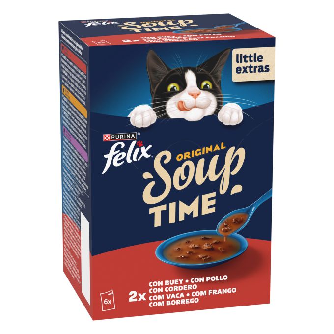 PURINA® FELIX® Soup Time Original con Buey