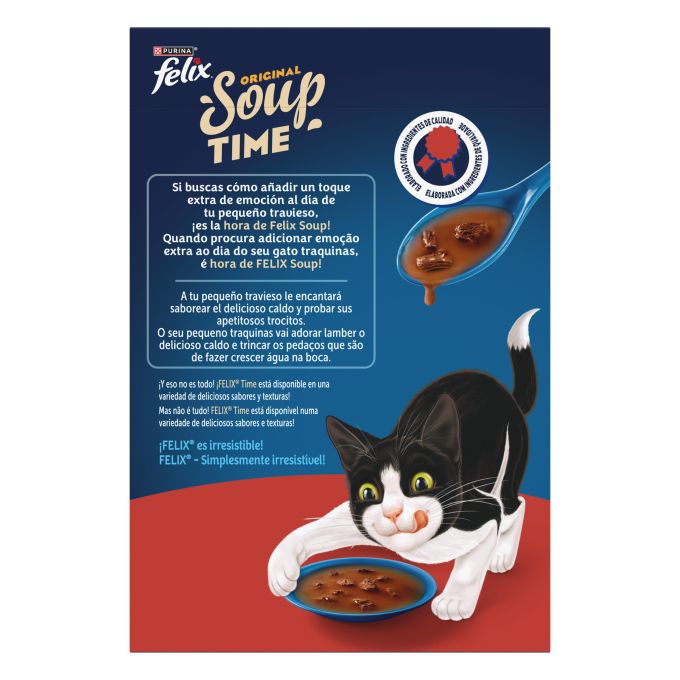 PURINA® FELIX® Soup Time Original con Buey