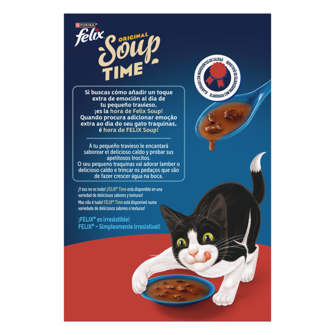 PURINA® FELIX® Soup Time Original con Buey