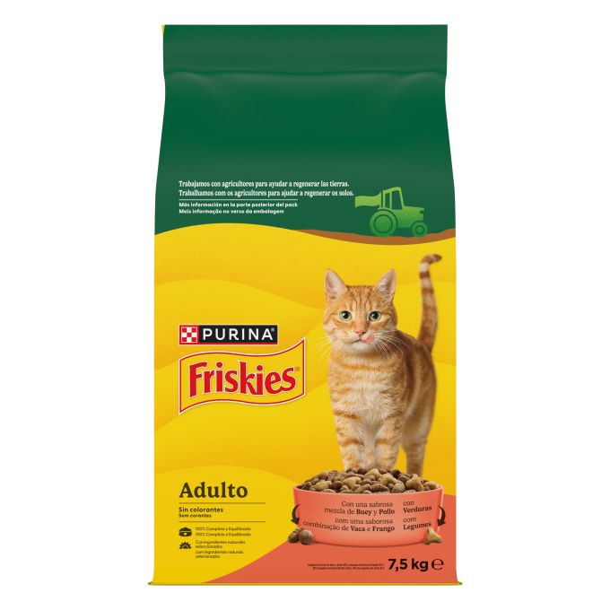 PURINA® FRISKIES®  PURINA® FRISKIES® Gato ADLT Bf Chk Veg 7.5kg