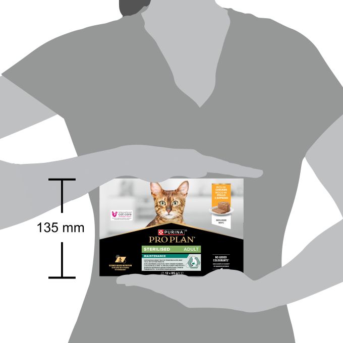 PURINA® PRO PLAN®  Gato Adulto STERILISED MAINTENANCE Mousse con Pollo
