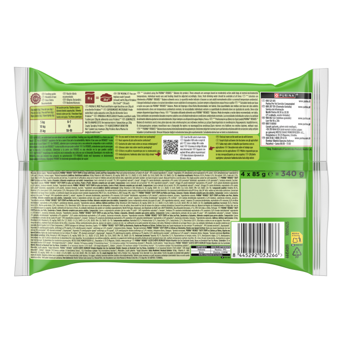 PURINA® FRISKIES®  Tasty Strips Adulto con Pollo, Pavo y Pato