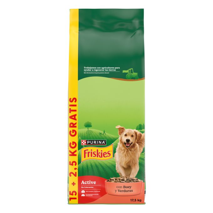 PURINA® FRISKIES®  PURINA® FRISKIES® Active Carne 15kg+2.5kg GRATIS