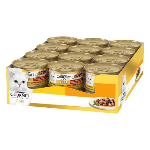 PURINA® GOURMET® Gold  Bocaditos en Salsa con Pollo e Hígado