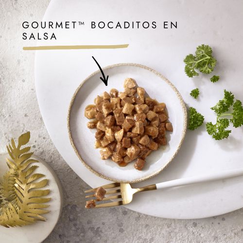 PURINA® GOURMET® Gold  Bocaditos en Salsa con Pollo e Hígado