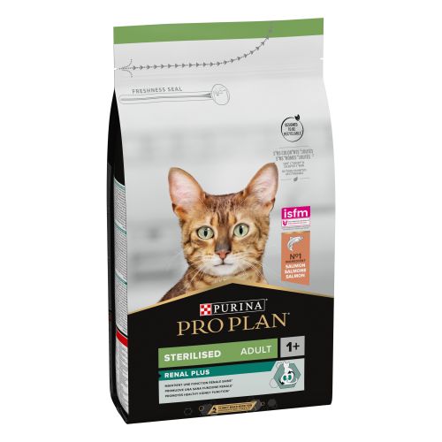 PURINA® PRO PLAN® Gato STERILISED Adult 1+ RENAL PLUS Salmón