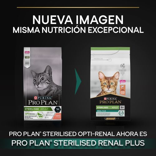 PURINA® PRO PLAN® Gato STERILISED Adult 1+ RENAL PLUS Salmón