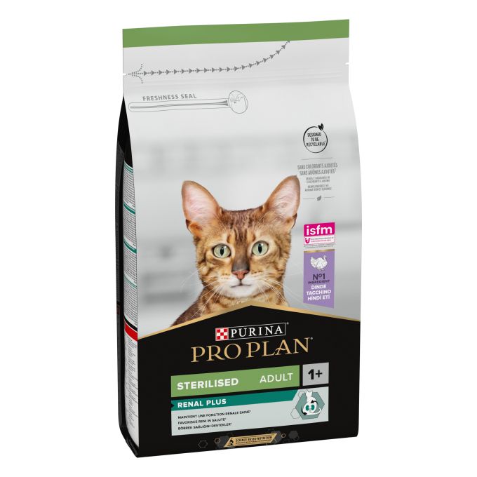 PURINA® PRO PLAN®  Gato STERILISED Adult 1+ RENAL PLUS Pavo