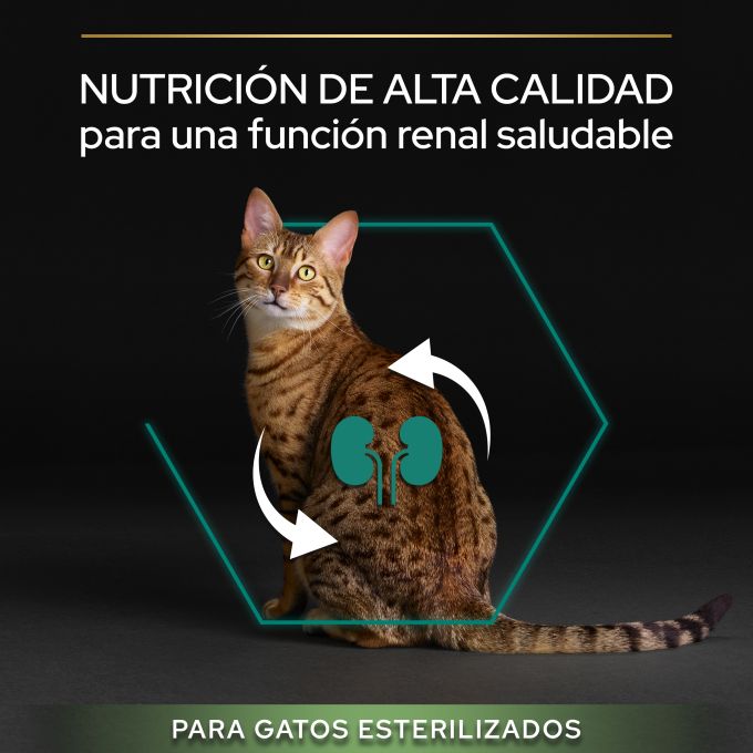 PURINA® PRO PLAN®  Gato STERILISED Adult 1+ RENAL PLUS Pavo
