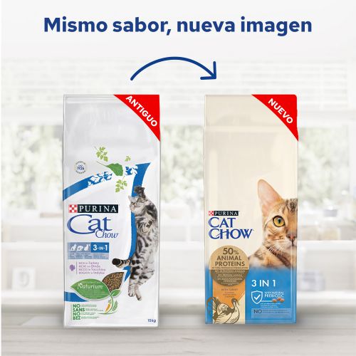 Cat Chow 3 en 1  Pavo