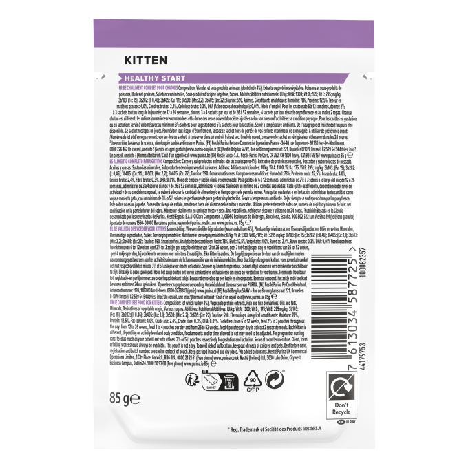 PURINA® PRO PLAN® Gato Sobre Kitten con Pavo en Salsa