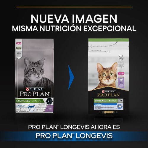 PURINA® PRO PLAN® Gato STERILISED Senior 7+ LONGEVIS® Pavo