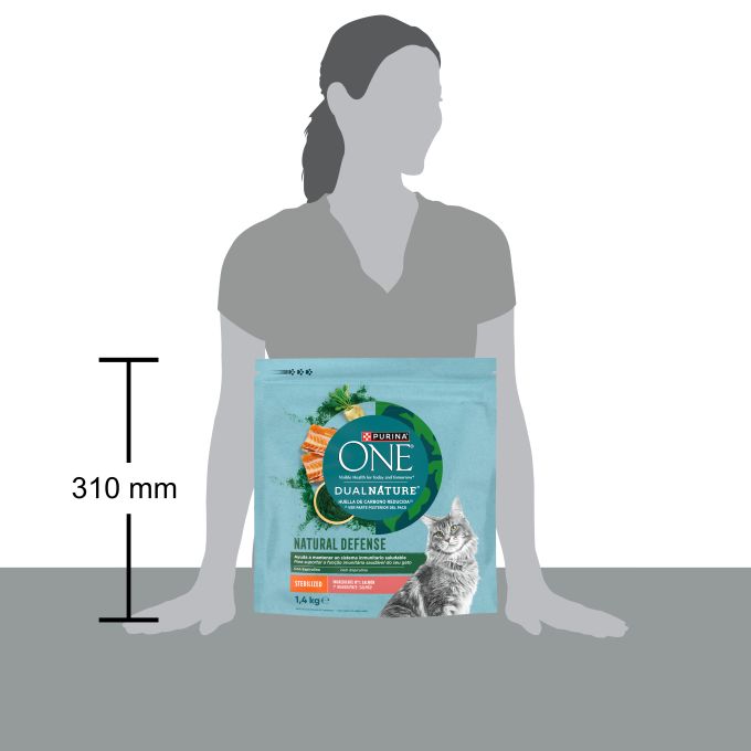 PURINA® ONE® DualNature® Gato Esterilizado Salmón y arándanos