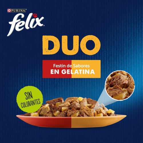 PURINA® FELIX® DUO Festín de Sabores en Gelatina
