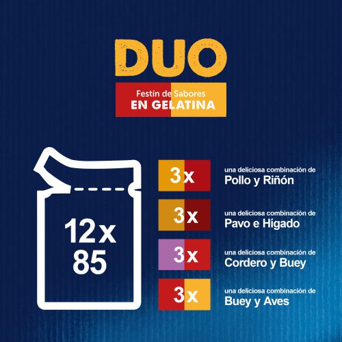 PURINA® FELIX® DUO Festín de Sabores en Gelatina