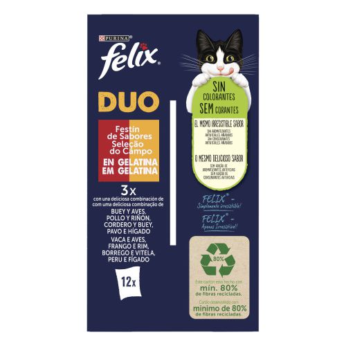 PURINA® FELIX® DUO Festín de Sabores en Gelatina