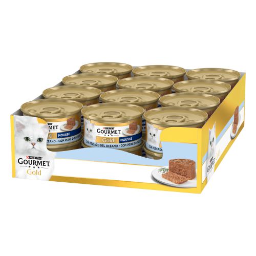 PURINA® GOURMET® Gold   Mousse con  Pescado del Océano