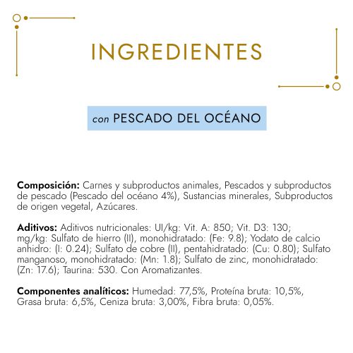 PURINA® GOURMET® Gold   Mousse con  Pescado del Océano