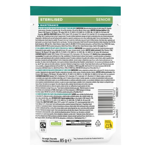PURINA ® PRO PLAN ® Sterilised Senior 7+ MAINTENANCE con pavo en salsa