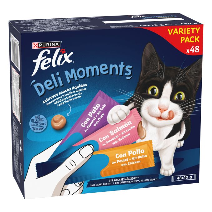 ​PURINA®  FELIX® Deli Moments™  Multipack Variedad Sabores