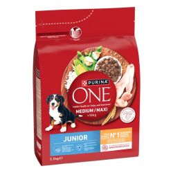 Ver PURINA ONE® MEDIUM/MAXI >10kg Junior Pollo y Arroz 2,5kg