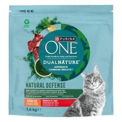 Ver PURINA ONE® DualNature® Natural Defense Esterilizado con Spirulina, ingrediente N 1 Buey