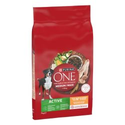 Ver PURINA ONE® MEDIUM/MAXI >10kg Active Pollo y Arroz 7kg