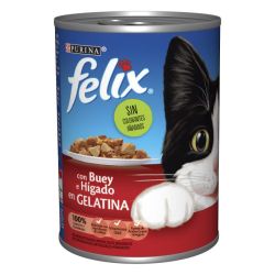 Ver PURINA® FELIX® Estándar Gelatina en Lata Buey e Hígado