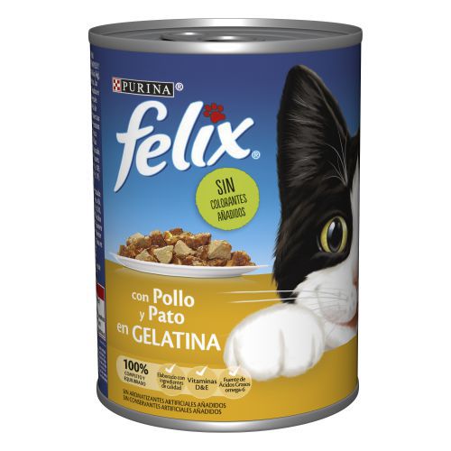Ver PURINA® FELIX® Estándar  Gelatina en Lata Pollo y Pato
