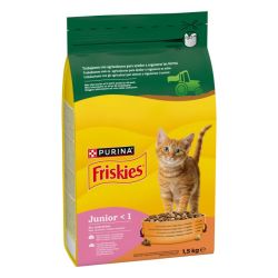 Ver PURINA® FRISKIES® Junior con Pollo, Pavo Verduras y Leche