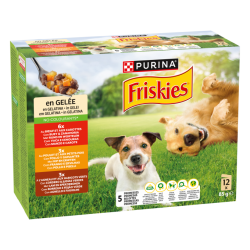 Ver PURINA® FRISKIES® Adulto con Pollo y Codero en Gelatina