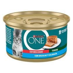 Ver Purina® ONE® esterilizado Terrine con Bacalao y Calabacín
