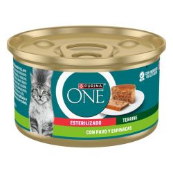 Ver PURINA® ONE® Esterilizado gato terrine con pavo y espinacas 12x85g