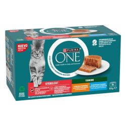 Ver PURINA® ONE® Esterilizado gato Terrine con Pollo y Zanahorias 4x85g