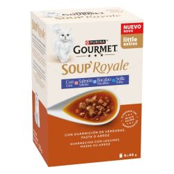 Ver PURINA® GOURMET® SOUP ROYALE con Salmón, Bacalao y Solla