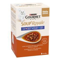 Ver PURINA® GOURMET® Soup Royale Salmón, Bacalao y Solla