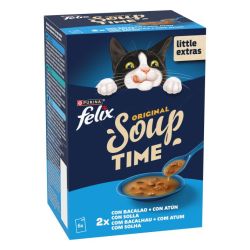 Ver PURINA® FELIX® Soup Soup Time Original con Bacalao, Atún y Solla