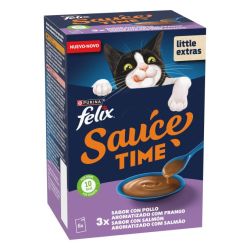 Ver PURINA® FELIX® Soup Sauce Time sabor con Pollo y Salmón