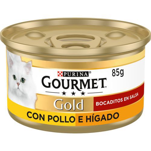 Ver PURINA® GOURMET® Gold Bocaditos en Salsa con Pollo e Hígado