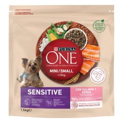 Ver Purina ® ONE Mini Perro Digestión delicada seco Salmón y Arroz